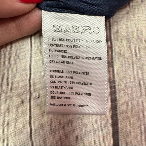 Harlyn anthropologie midi pencil skirt with sheer panel stripe at bottom small - Picture 6 of 8